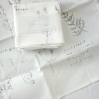 cotton handkerchief  / letter, stuffed, ajisai