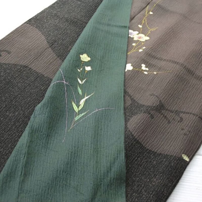 訪問着) カラフルな花 伊達襟付き 三松ミルクケア | 和ノ藤リユース 