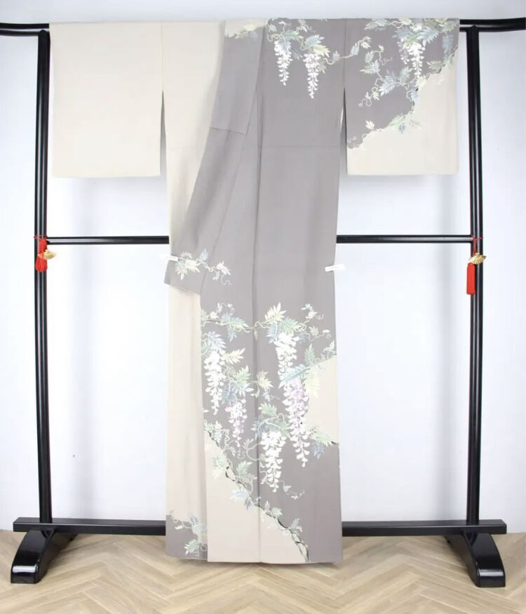 伊藤幽水画) 訪問着 本加賀友禅 藤の花 | 和ノ藤リユース