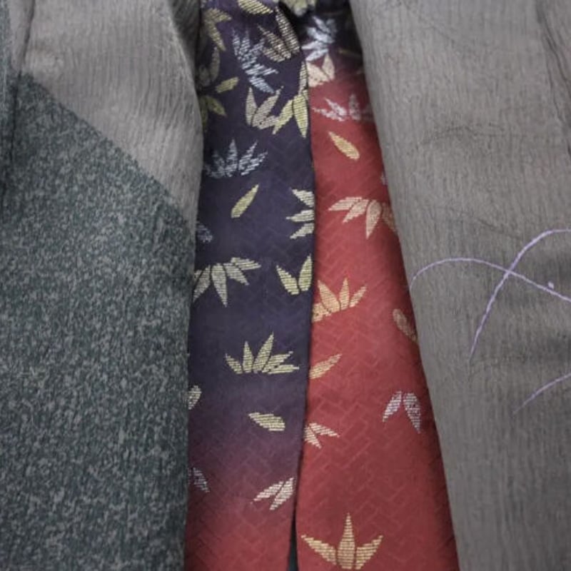 訪問着) カラフルな花 伊達襟付き 三松ミルクケア | 和ノ藤リユース 