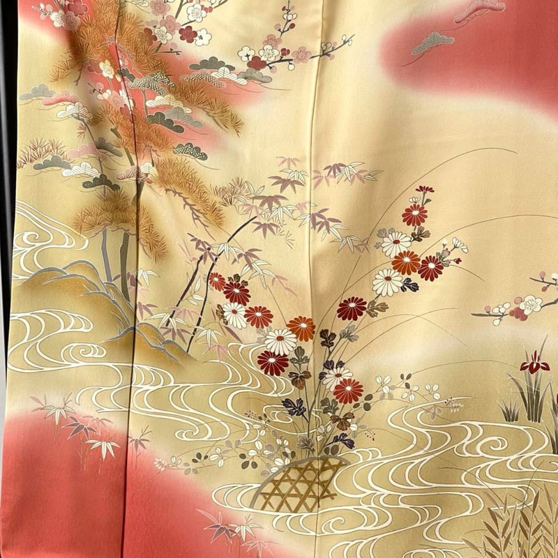 訪問着) 作家物 松竹梅 相良刺繍 A3325 | 和ノ藤リユース
