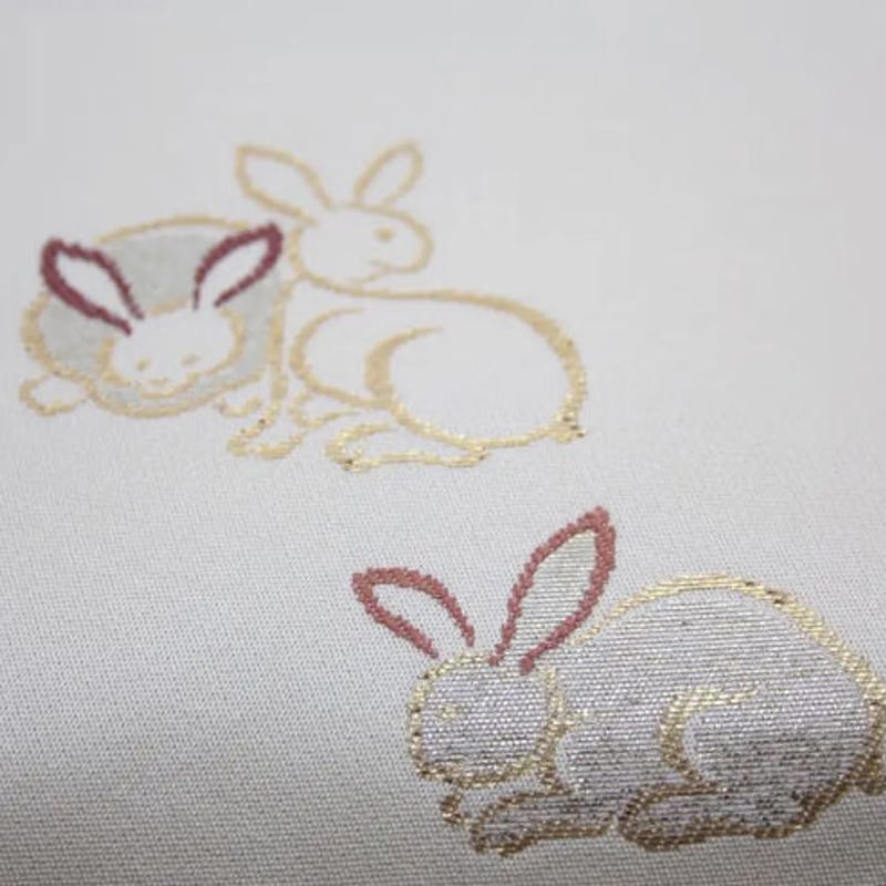 A1874】【六通】兎散らし 寄り添っているうさぎ | 和ノ藤リユース 