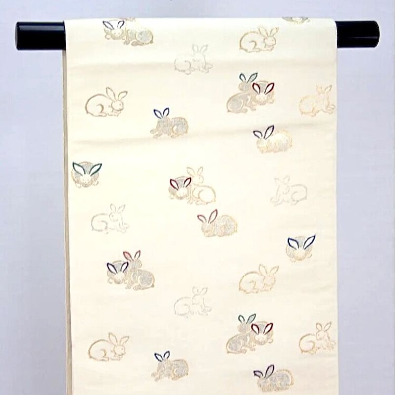 A1874】【六通】兎散らし 寄り添っているうさぎ | 和ノ藤リユース 