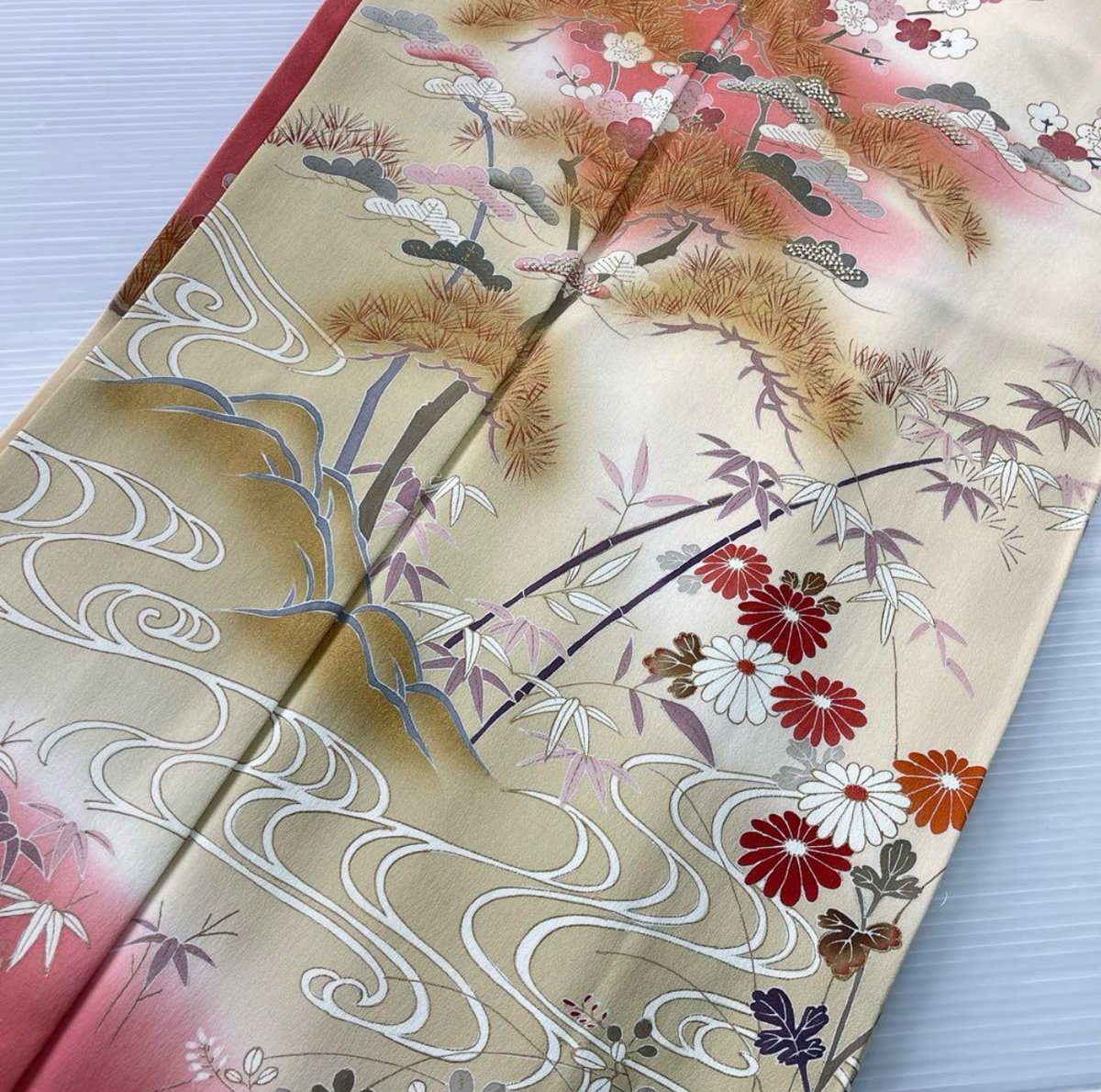 訪問着) 作家物 松竹梅 相良刺繍 A3325 | 和ノ藤リユース