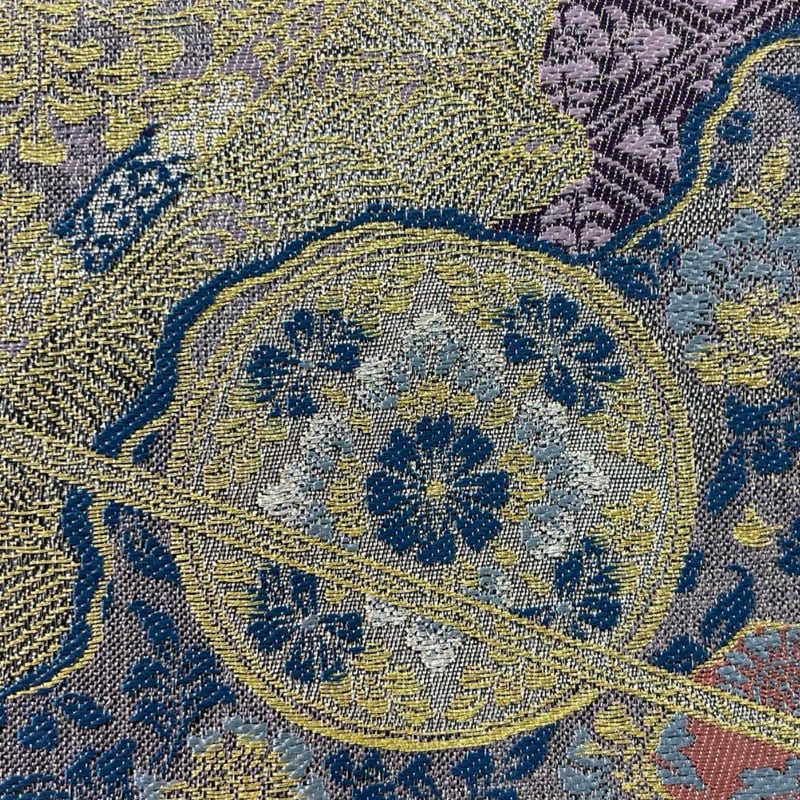 六通) さが美 はればれ加工 金糸（袋帯 秀品 華文 花唐草 金銀糸 箔 