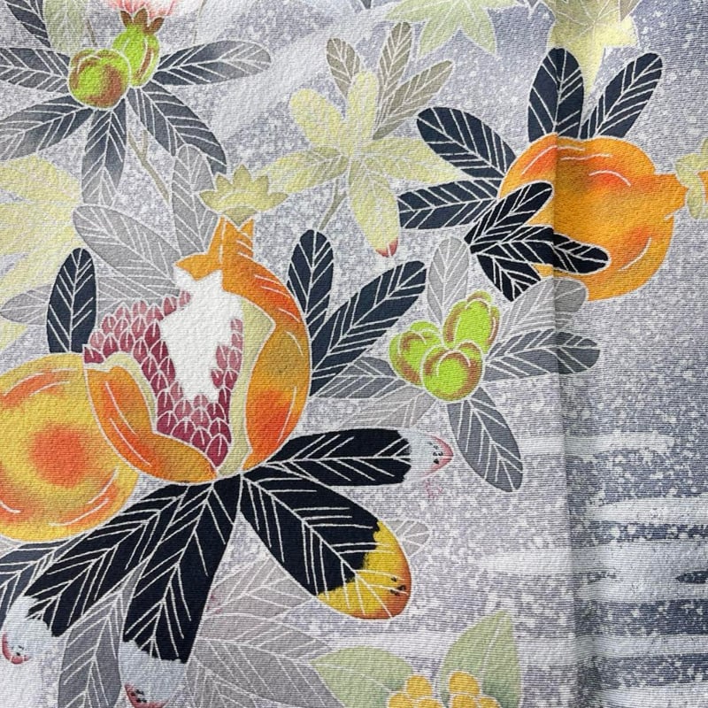 加賀友禅) 訪問着 おしどり 虫食い葉 A3334 | 和ノ藤リユース