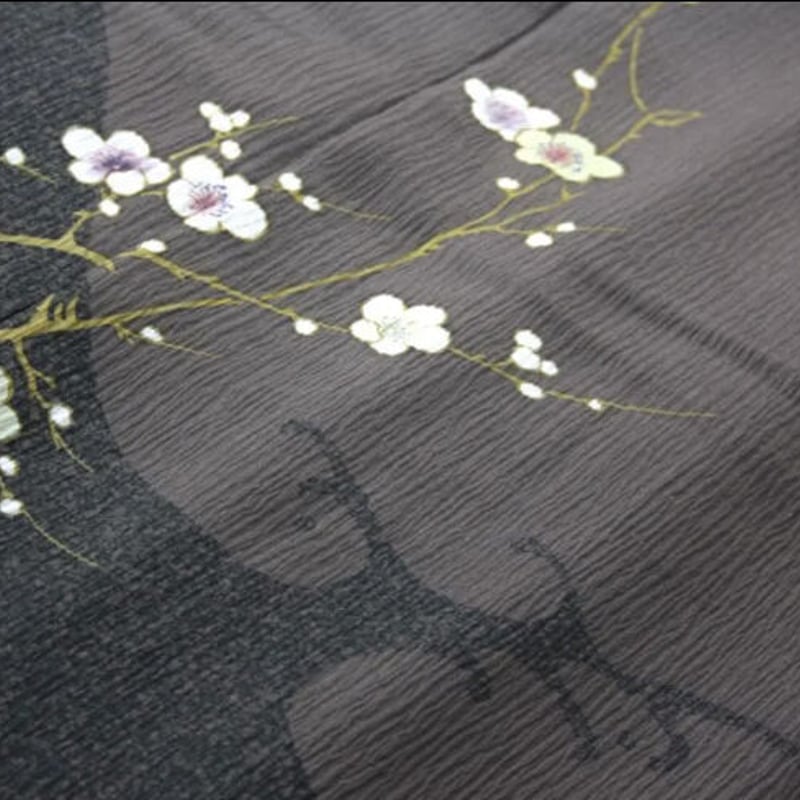 訪問着) カラフルな花 伊達襟付き 三松ミルクケア | 和ノ藤リユース 