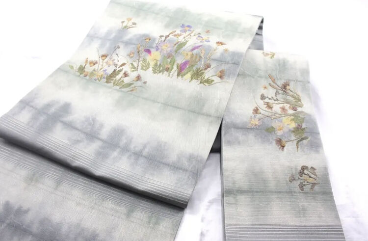 名古屋帯) 作家物 花香織 押し花調 | 和ノ藤リユース 名古屋帯) 作家物 花香織 押し花調 | 和ノ藤リユース