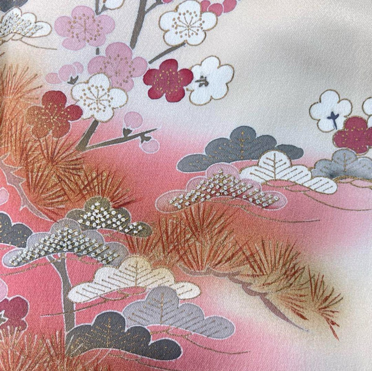 訪問着) 作家物 松竹梅 相良刺繍 A3325 | 和ノ藤リユース