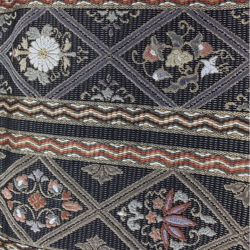 六通) 金通し ひし形の中に花 唐織 | 和ノ藤リユース 