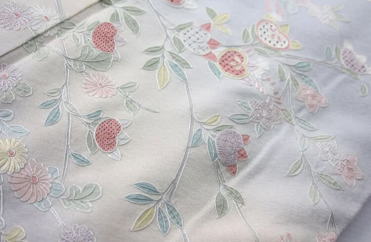 汕頭刺繍】相良刺繍 たちばなと水 | 和ノ藤リユース 