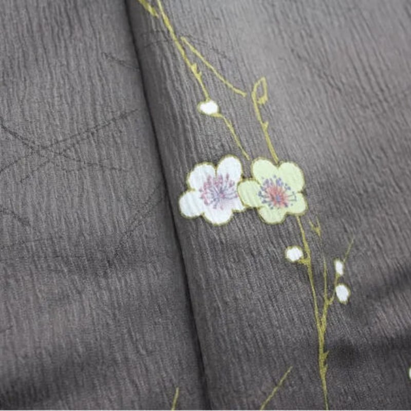 訪問着) カラフルな花 伊達襟付き 三松ミルクケア | 和ノ藤リユース 