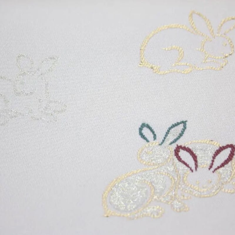 A1874】【六通】兎散らし 寄り添っているうさぎ | 和ノ藤リユース 