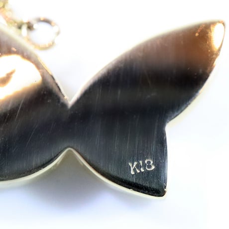 フラインングゴールデンバタフライ∞ピアス　18KYG