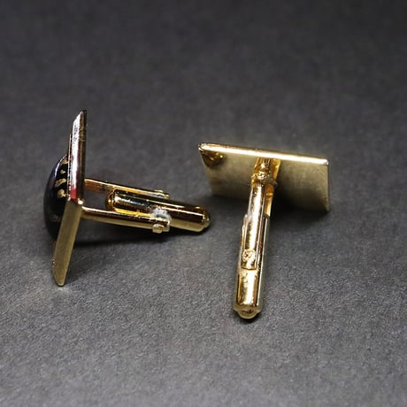 【Enamel Handcraft】エナメルのカフリンクス　ドット　角