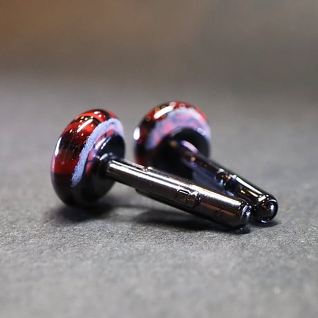 【Enamel Handcraft】エナメルのカフリンクス　八重　豆