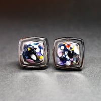 【Enamel Handcraft】エナメルのカフリンクス　モザイク