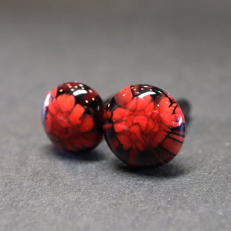 【Enamel Handcraft】エナメルのカフリンクス　八重　豆