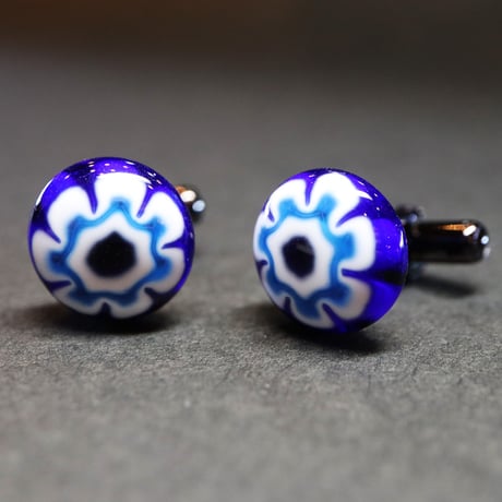 【Enamel Handcraft】エナメルのカフリンクス　アネモネ　豆