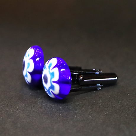【Enamel Handcraft】エナメルのカフリンクス　アネモネ　豆