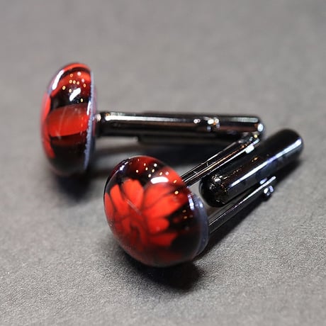 【Enamel Handcraft】エナメルのカフリンクス　八重　豆