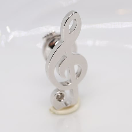 G-clef　ト音記号のピンブローチ