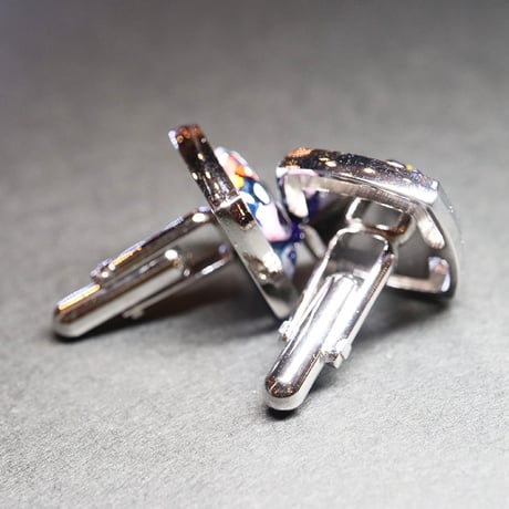 【Enamel Handcraft】エナメルのカフリンクス　モザイク
