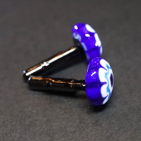 【Enamel Handcraft】エナメルのカフリンクス　アネモネ　豆