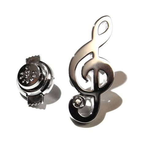 G-clef　ト音記号のピンブローチ