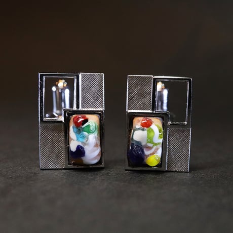 【Enamel Handcraft】エナメルのカフリンクス　ヴェネツィア　A