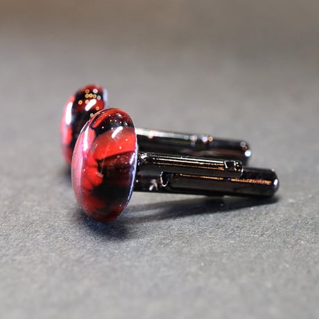 【Enamel Handcraft】エナメルのカフリンクス　八重　豆