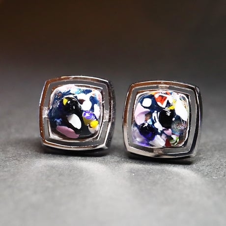【Enamel Handcraft】エナメルのカフリンクス　モザイク