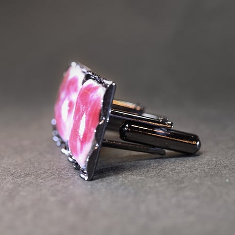 【Enamel Handcraft】エナメルのカフリンクス　牡丹