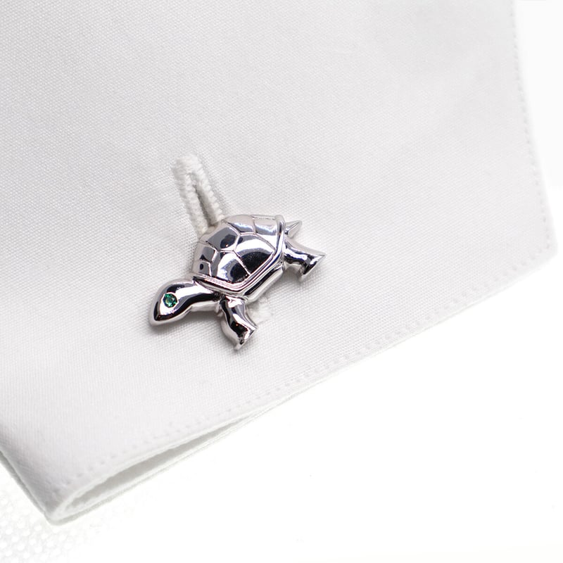 永遠のライバル 兎と亀」のカフリンクス | PETULA