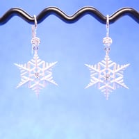 【ギャラリーアイテム】雪の結晶ピアス WG & ダイヤモンド