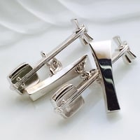 義太夫太棹三味線のカフリンクス シルバー