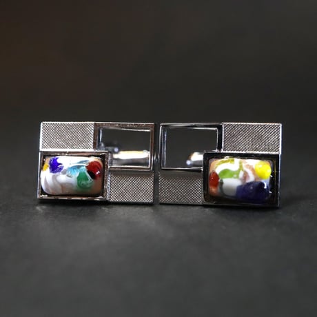 【Enamel Handcraft】エナメルのカフリンクス　ヴェネツィア　A