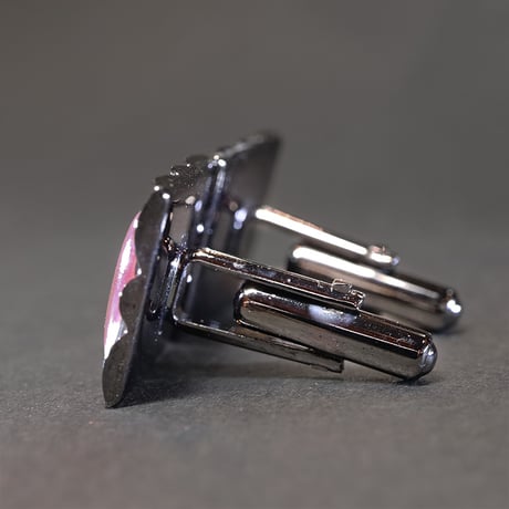 【Enamel Handcraft】エナメルのカフリンクス　牡丹