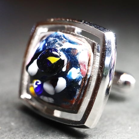 【Enamel Handcraft】エナメルのカフリンクス　モザイク