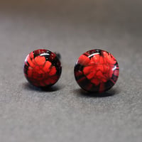 【Enamel Handcraft】エナメルのカフリンクス　八重　豆