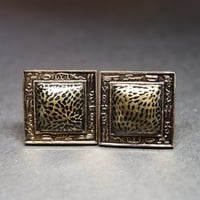 【Enamel Handcraft】エナメルのカフリンクス　菊花　角