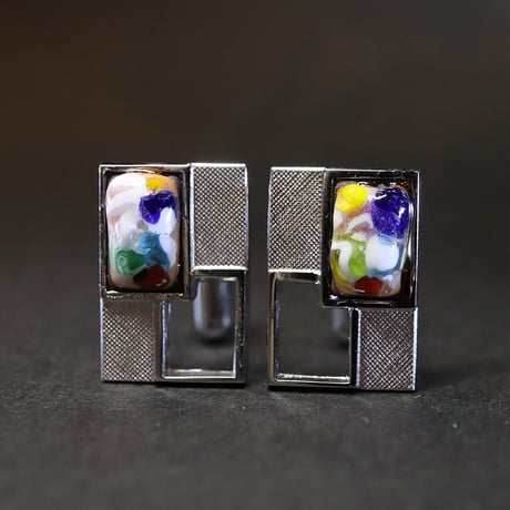 【Enamel Handcraft】エナメルのカフリンクス　ヴェネツィア　A