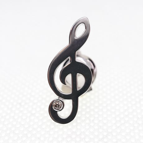 G-clef　ト音記号のピンブローチ