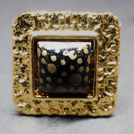 【Enamel Handcraft】エナメルのカフリンクス　ドット　角-S