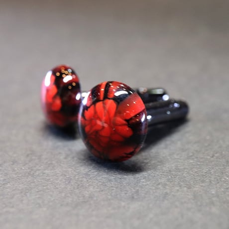 【Enamel Handcraft】エナメルのカフリンクス　八重　豆