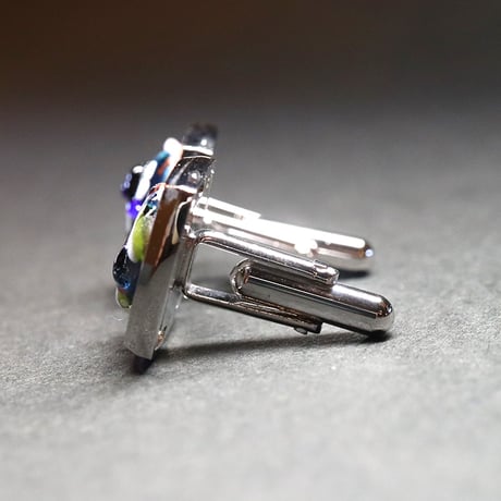 【Enamel Handcraft】エナメルのカフリンクス　モザイク