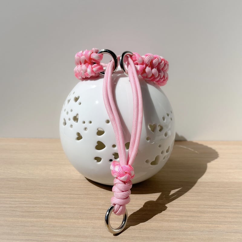 パラコードハーフチョーク パステルカラー スマイルフラワー No.0174