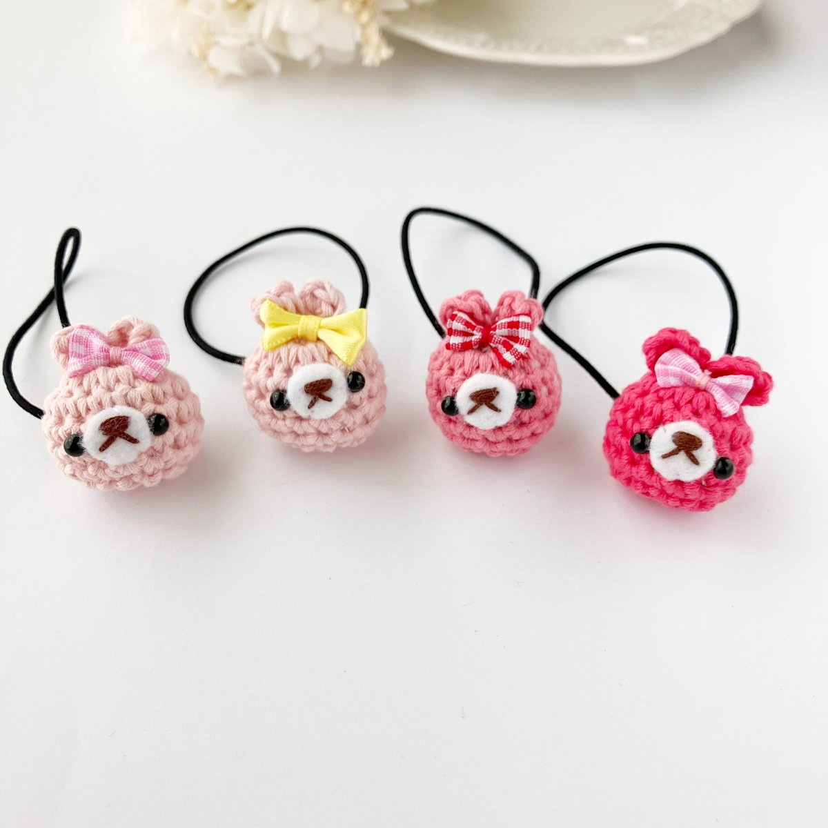 ヘアゴム　あみぐるみ あみぐるみヘアゴム、値引きでminneに出品します | 虹色工房