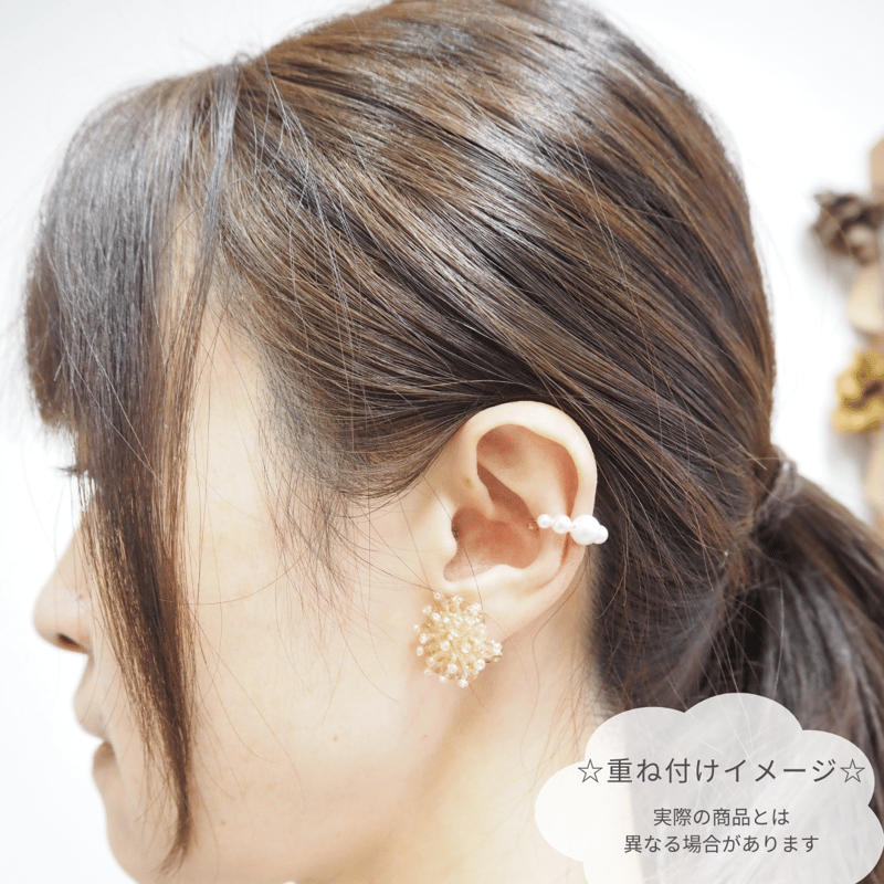 1点のみ ルースブルートパーズ綺麗カービングのピアスチャーム