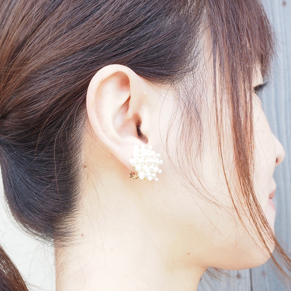 カバ ゆめかわ さんかく ガラス ピアス / イヤリング カバ ゆめかわ さんかく ガラス ピアス / イヤリング